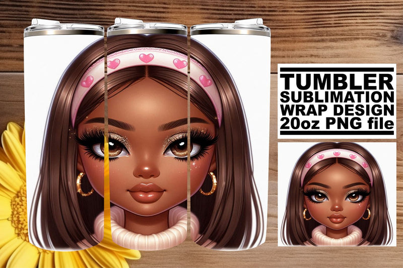 Creative tumbler designs, perfect for your next project! , Love Girl Sublimation afrosvg 