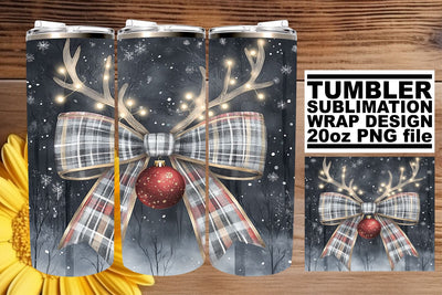 Creative tumbler designs, perfect for your sublimation needs! , Christmas Bow Sublimation afrosvg 