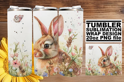 Creative Tumbler Magic with Bunnies Sublimation afrosvg 