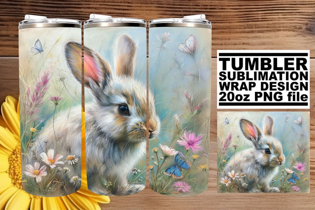 Creative Tumbler Magic with Bunnies Sublimation afrosvg 