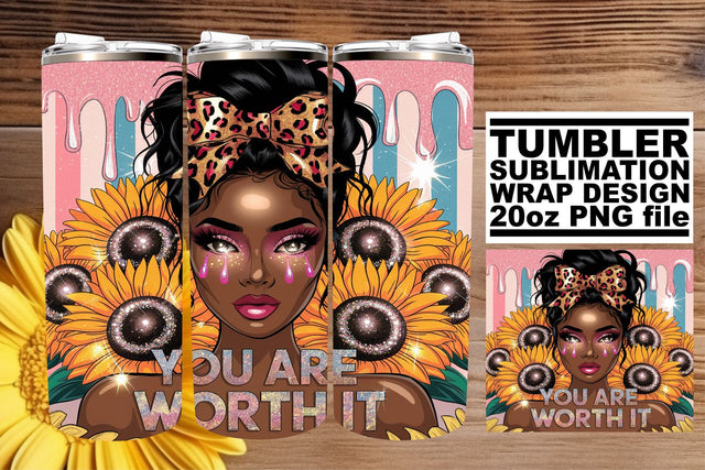 Creative tumbler wrap, designed for unique gift ideas! , Afro Woman Sublimation afrosvg 