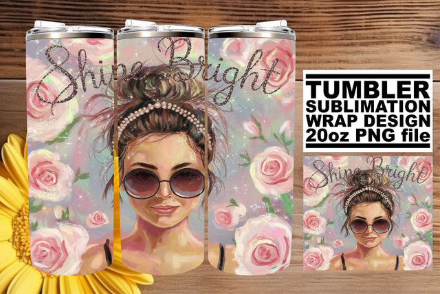 Creative tumbler wrap, elevate your sublimation experience! , Woman Sublimation afrosvg 