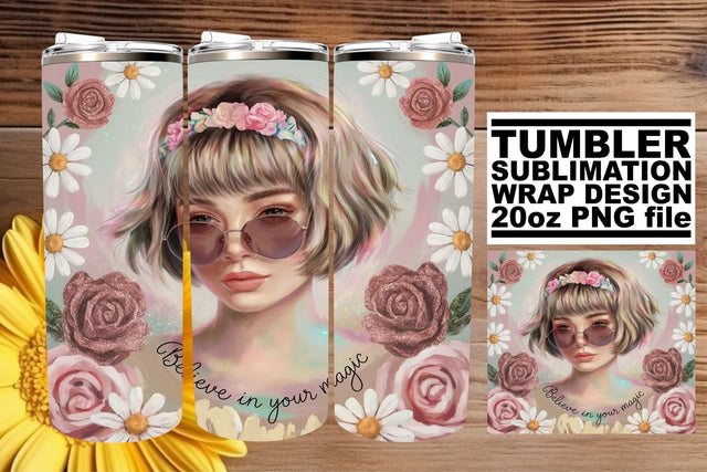 Creative tumbler wrap, ideal for every occasion! , Woman Sublimation afrosvg 