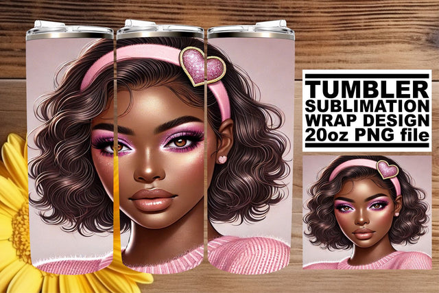 Creative tumbler wrap, perfect for unique projects! , Love Girl Sublimation afrosvg 