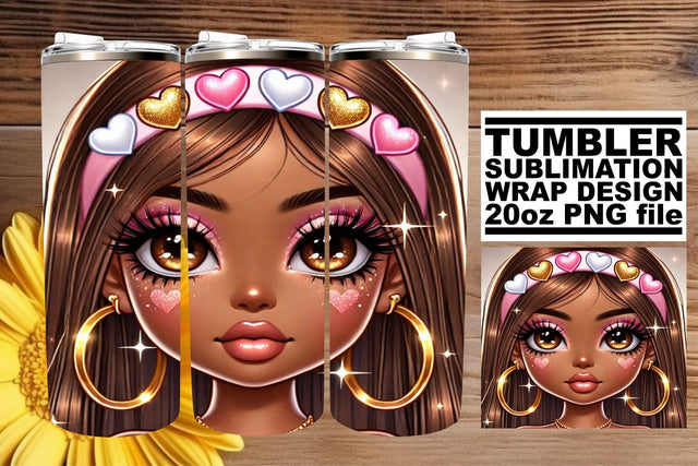 Creative tumbler wrap, perfect for your DIY projects! , Love Girl Sublimation afrosvg 