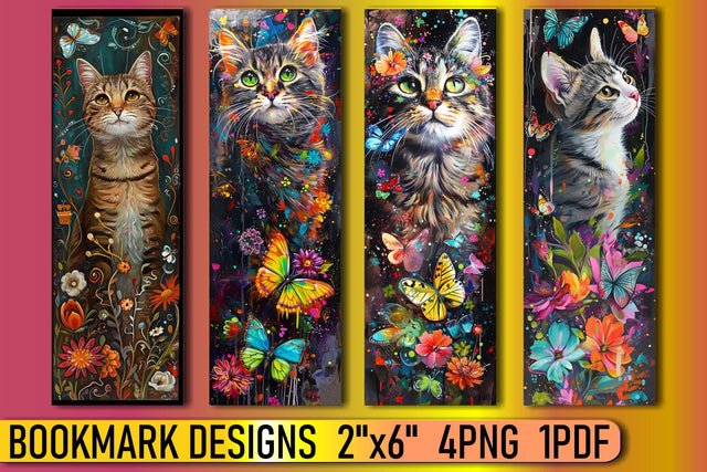Creative Watercolor Cat Bookmark Artistry Sublimation afrosvg 