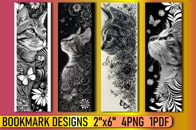 Creative Watercolor Cat Bookmark Artistry Sublimation afrosvg 