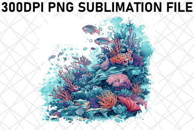 Creative Watercolor Sea Creatures PNG Clipart Set: Fuel Your Imagination Sublimation afrosvg 