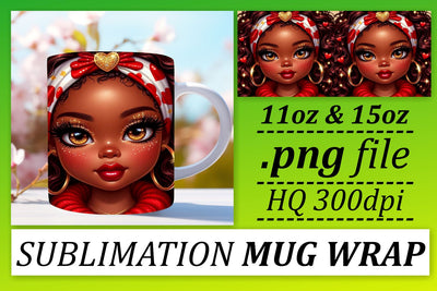 Creative wrap designs, add flair to your mugs! , Love Girl Sublimation afrosvg 