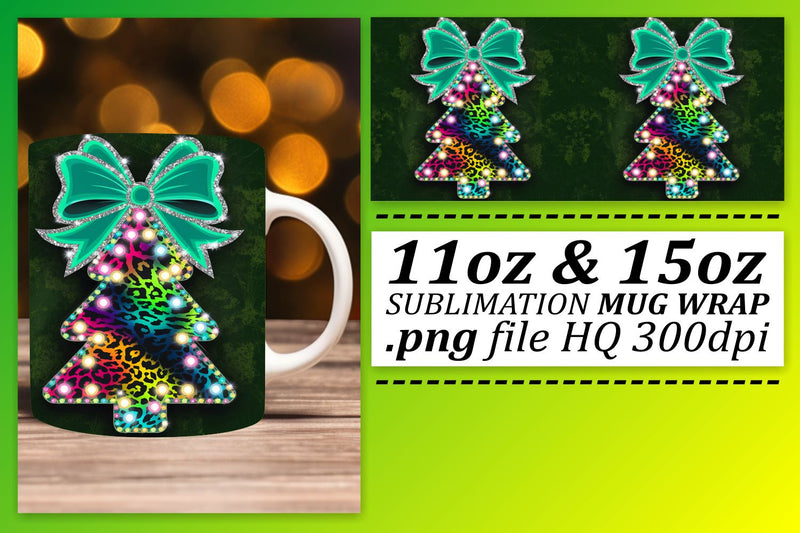 Creative wrap designs, add flair to your mugs! , Neon Xmas Sublimation afrosvg 