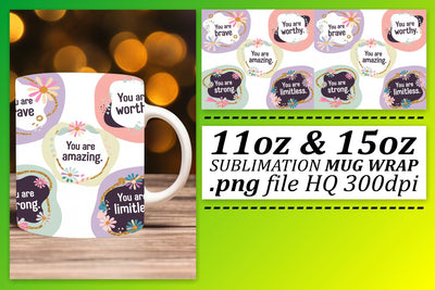 Creative wrap designs, add flair to your mugs! , Quote Sublimation afrosvg 