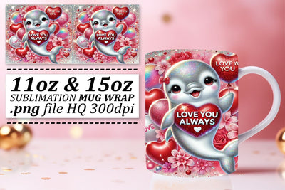 Creative wrap designs, add flair to your mugs! , Valentines Sublimation afrosvg 