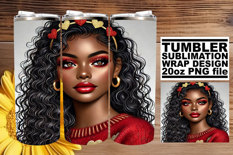 Creative wrap, great for 20oz sublimation projects! , Love Girl Sublimation afrosvg 