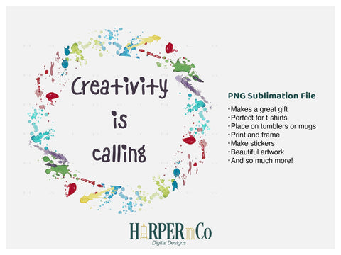 Creativity is Calling SVG PNG Cut EPS File SVG HarperNCo 