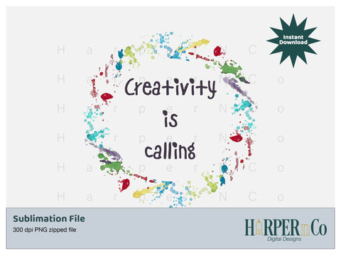 Creativity is Calling SVG PNG Cut EPS File SVG HarperNCo 