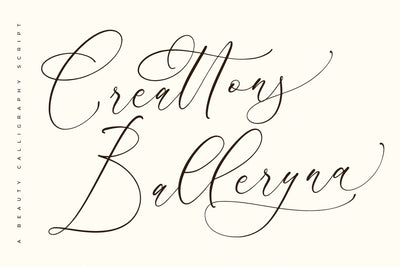 Creattons Balleryna - Beauty Calligraphy Script Font Storytype Studio 