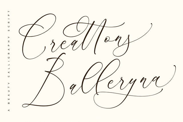 Creattons Balleryna - Beauty Calligraphy Script Font Storytype Studio 