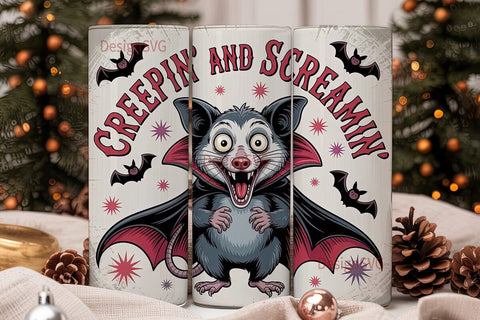 Creepin' Possum 20oz Tumbler Wrap Sublimation DesignSVG 