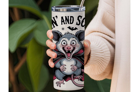 Creepin' Possum 20oz Tumbler Wrap Sublimation DesignSVG 