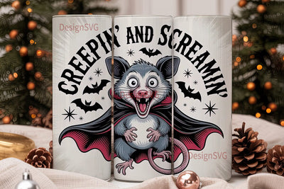 Creepin' Possum 20oz Tumbler Wrap Sublimation DesignSVG 