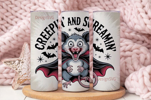Creepin' Possum 20oz Tumbler Wrap Sublimation DesignSVG 