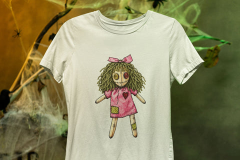 Creepy and Cute Halloween Rag doll PNG Sublimation Angel on Empire 