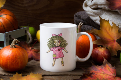 Creepy and Cute Halloween Rag doll PNG Sublimation Angel on Empire 