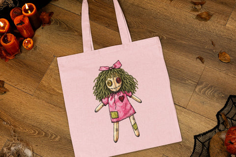 Creepy and Cute Halloween Rag doll PNG Sublimation Angel on Empire 