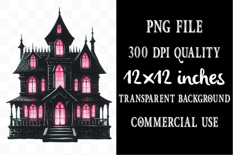 Creepy Black and Pink Halloween Cliparts Sublimation SVGista 