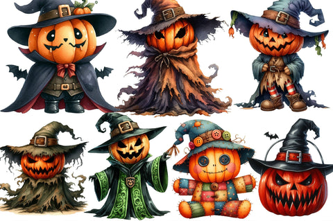 Creepy Character Halloween Pumpkin PNG Sublimation SVGista 