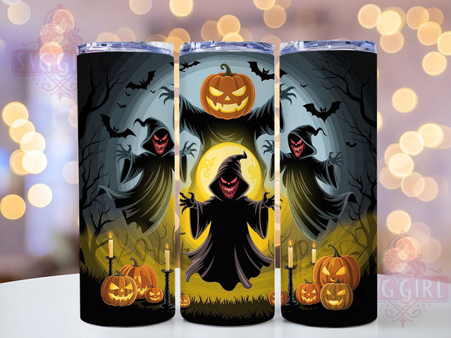 Creepy Cute Ghoul Halloween Tumbler, Halloween Sublimation Design, 20oz Ghost Cup Wrap, Creepy Cute Drinkware, Spooky Season Tumbler, Haunted Ghouls Wrap, Halloween Cup Sleeve Sublimation SvggirlplusArt 