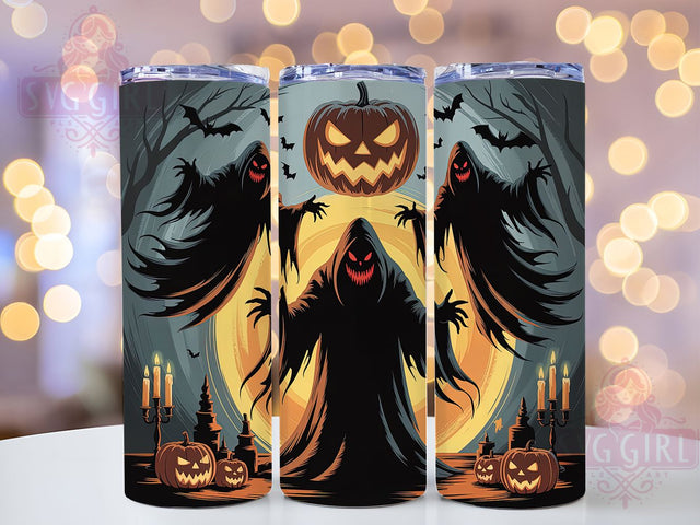 Creepy Cute Ghoul Halloween Tumbler, Halloween Sublimation Design, 20oz Ghost Cup Wrap, Creepy Cute Drinkware, Spooky Season Tumbler, Haunted Ghouls Wrap, Halloween Cup Sleeve Sublimation SvggirlplusArt 