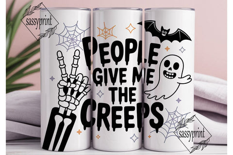 Creepy Cute Halloween 20oz Tumbler Wrap Sublimation sassyprint 