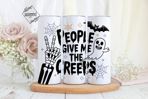 Creepy Cute Halloween 20oz Tumbler Wrap Sublimation sassyprint 
