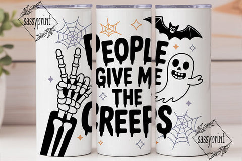 Creepy Cute Halloween 20oz Tumbler Wrap Sublimation sassyprint 