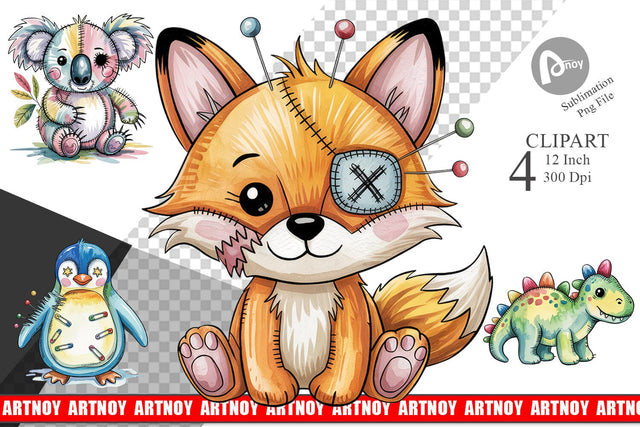 Creepy Cute Pastel Halloween Clipart Sublimation artnoy 