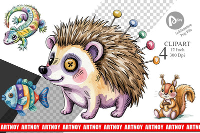 Creepy Cute Pastel Halloween Clipart Sublimation artnoy 