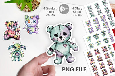 Creepy Cute Pastel Halloween Sticker Sublimation artnoy 