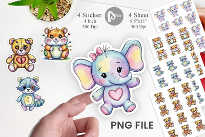 Creepy Cute Pastel Halloween Sticker Sublimation artnoy 