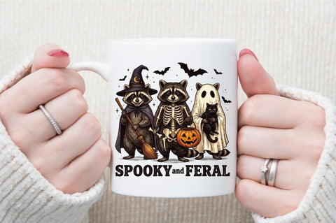 Creepy Cute Raccoon Ghost Png Sublimation designartist 
