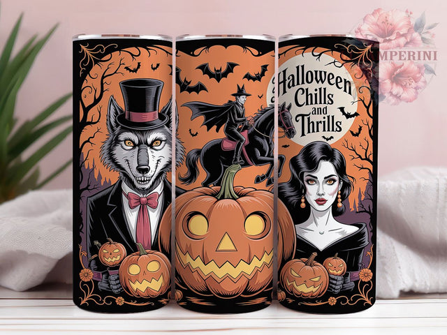 Creepy Cute Spooky Halloween Tumbler, Spooky Wrap, 20Oz Tumbler, Sublimation Design, Halloween Vibes, Haunted Style, Creepy Cute Sublimation Li Zamperini 