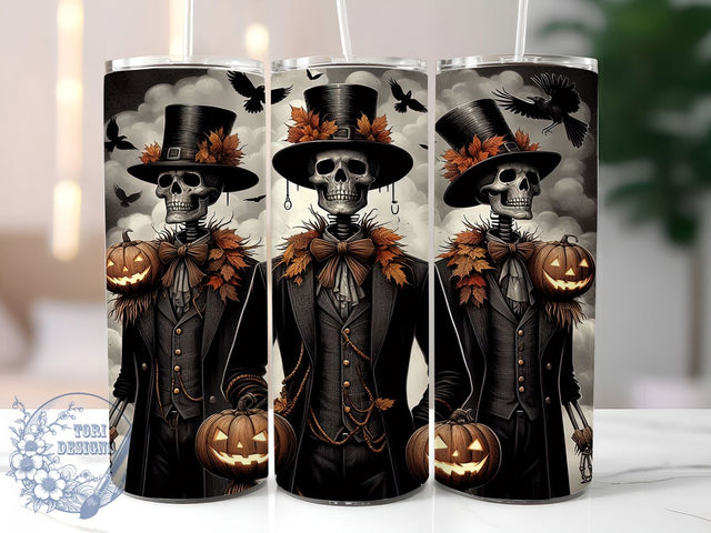 Creepy Gothic Halloween Scarecrow Tumbler, Creepy Scarecrow Wrap, 20oz Tumbler Sublimation, Gothic Fall Design, Haunted Harvest Tumbler, Spooky Scarecrow Art, Horror Autumn Wrap Sublimation ToriDesigns 