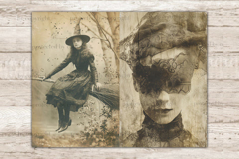 Creepy Junk Journal Page | Gothic Printable SVG GlamArtZhanna 