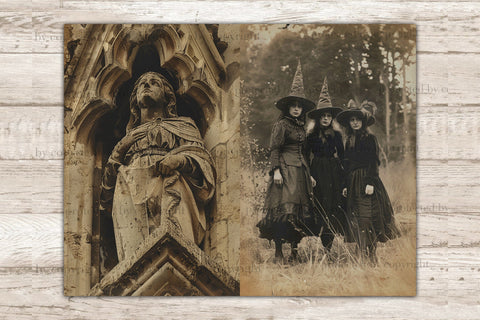 Creepy Junk Journal Page | Gothic Printable SVG GlamArtZhanna 