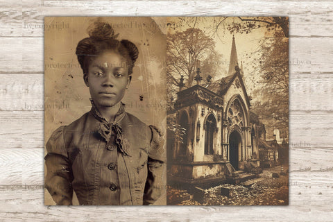 Creepy Junk Journal Paper | Vintage Photo Printable SVG GlamArtZhanna 