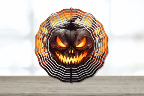 Creepy Pumpkin Halloween Wind Spinner Sublimation Bundle Sublimation Regulrcrative 