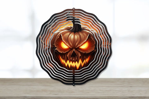 Creepy Pumpkin Halloween Wind Spinner Sublimation Bundle Sublimation Regulrcrative 