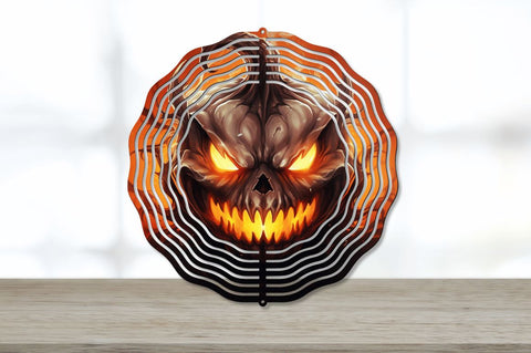Creepy Pumpkin Halloween Wind Spinner Sublimation Bundle Sublimation Regulrcrative 