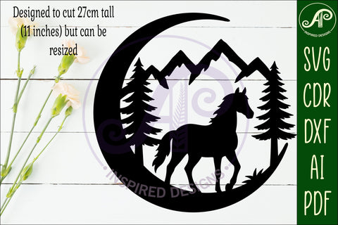 Crescent Moon animal wall sign Bundle SVG APInspireddesigns 