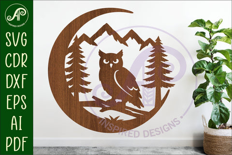 Crescent Moon animal wall sign Bundle SVG APInspireddesigns 